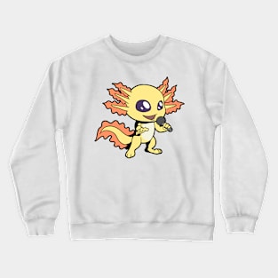 Singing amphibian with microphone - axolotl Crewneck Sweatshirt